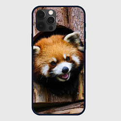 Чехол для iPhone 12 Pro Max Красная панда в дереве, цвет: 3D-черный