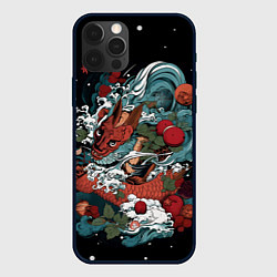 Чехол для iPhone 12 Pro Max Водный дракон, цвет: 3D-черный