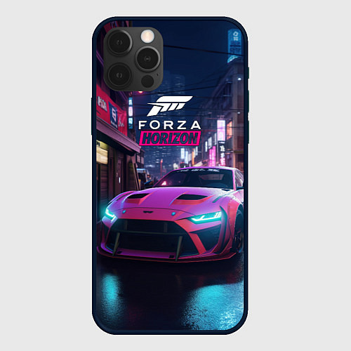 Чехол iPhone 12 Pro Max Forza night racing / 3D-Черный – фото 1