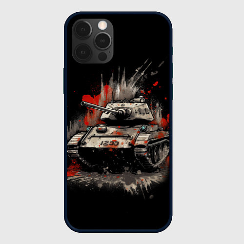 Чехол iPhone 12 Pro Max Танк т54 / 3D-Черный – фото 1