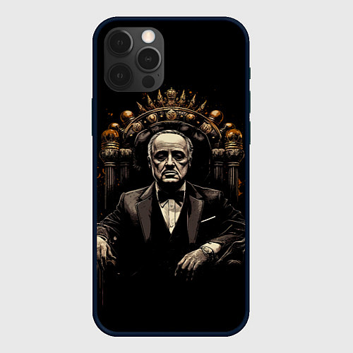 Чехол iPhone 12 Pro Max Дон Вито Корлеоне крестный отец / 3D-Черный – фото 1