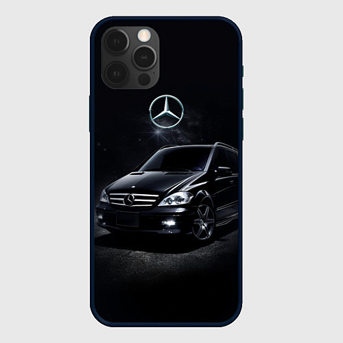 Чехол iPhone 12 Pro Max Mercedes black / 3D-Черный – фото 1