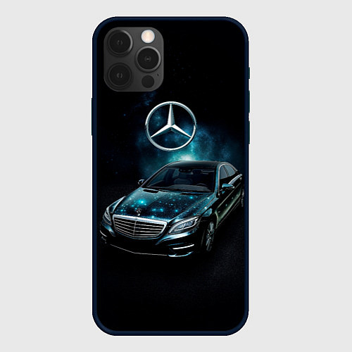 Чехол iPhone 12 Pro Max Mercedes Benz dark style / 3D-Черный – фото 1