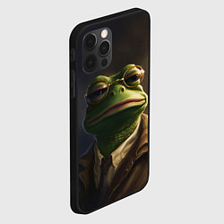 Чехол для iPhone 12 Pro Max Пепе детектив в костюме, цвет: 3D-черный — фото 2