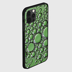 Чехол для iPhone 12 Pro Max Пузыри в зелёной жидкости, цвет: 3D-черный — фото 2