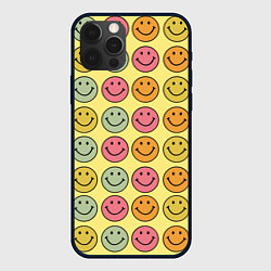 Чехол для iPhone 12 Pro Max Smiley, цвет: 3D-черный