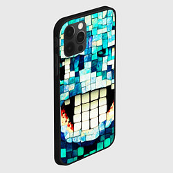 Чехол для iPhone 12 Pro Max Смайлик из бирюзовой мазайке, цвет: 3D-черный — фото 2