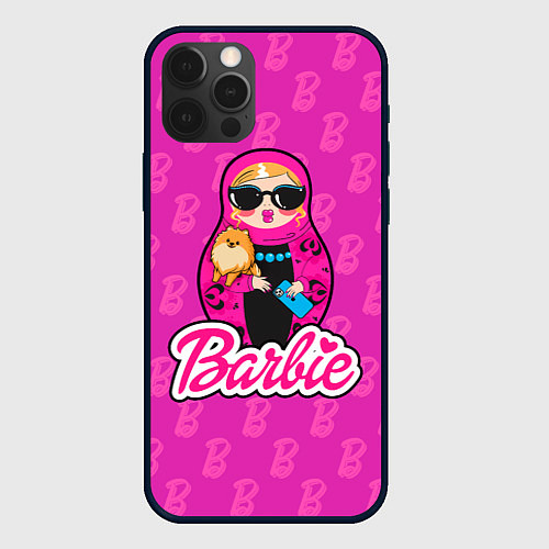 Чехол iPhone 12 Pro Max Девушка Барби / 3D-Черный – фото 1