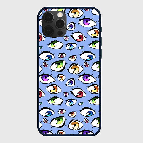 Чехол iPhone 12 Pro Max Смотри по сторонам / 3D-Черный – фото 1