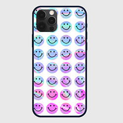 Чехол iPhone 12 Pro Max Smiley holographic