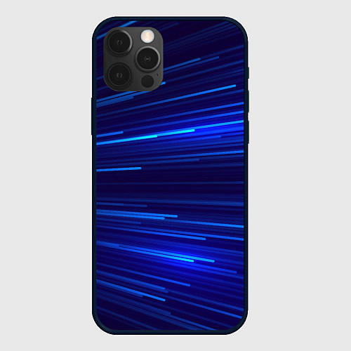 Чехол iPhone 12 Pro Max Яркие неоновые полосы - минимализм / 3D-Черный – фото 1