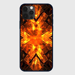 Чехол для iPhone 12 Pro Max Огненная геометрия, цвет: 3D-черный