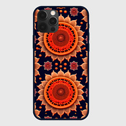 Чехол для iPhone 12 Pro Max Солнце в виде узора, цвет: 3D-черный