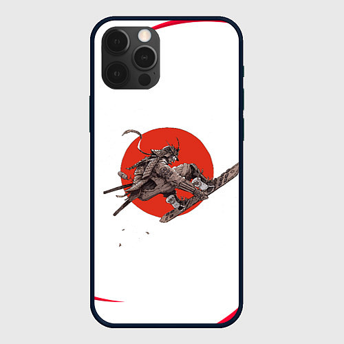 Чехол iPhone 12 Pro Max Кибер-самурай / 3D-Черный – фото 1
