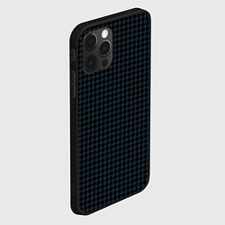Чехол для iPhone 12 Pro Max Шахматная мелкая клетка чёрно-серый, цвет: 3D-черный — фото 2
