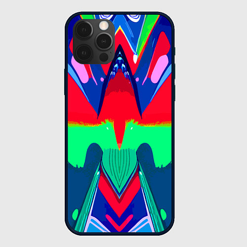 Чехол iPhone 12 Pro Max Abstract mirror composition / 3D-Черный – фото 1
