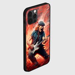 Чехол для iPhone 12 Pro Max ACDC rock music, цвет: 3D-черный — фото 2