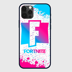 Чехол iPhone 12 Pro Max Fortnite neon gradient style