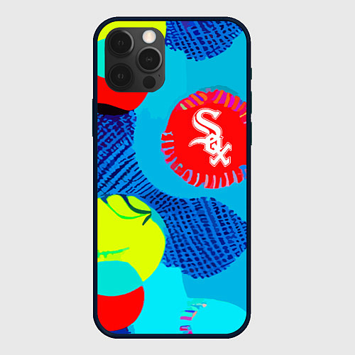 Чехол iPhone 12 Pro Max Chicago White Sox - baseball team / 3D-Черный – фото 1