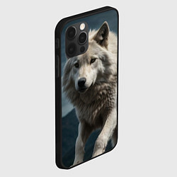 Чехол для iPhone 12 Pro Max Белый волк вожак стаи, цвет: 3D-черный — фото 2