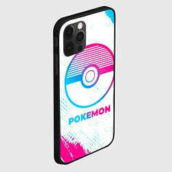 Чехол для iPhone 12 Pro Max Pokemon neon gradient style, цвет: 3D-черный — фото 2