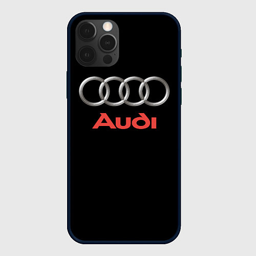 Чехол iPhone 12 Pro Max Audi sport на чёрном / 3D-Черный – фото 1