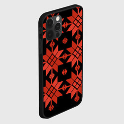 Чехол для iPhone 12 Pro Max Удмуртский - вертикаль black, цвет: 3D-черный — фото 2