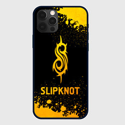 Чехол iPhone 12 Pro Max Slipknot - gold gradient