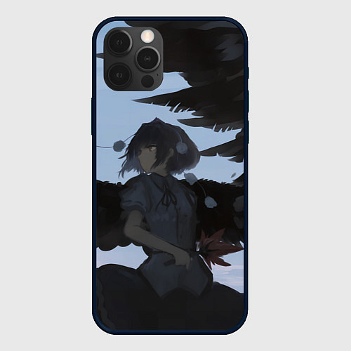 Чехол iPhone 12 Pro Max Touhou Project Aya Шамеймару / 3D-Черный – фото 1