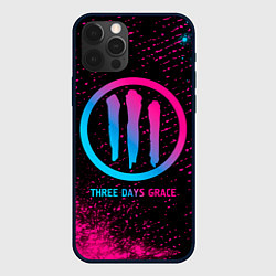 Чехол iPhone 12 Pro Max Three Days Grace - neon gradient