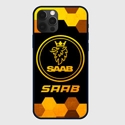 Чехол iPhone 12 Pro Max Saab - gold gradient