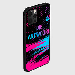 Чехол для iPhone 12 Pro Max Die Antwoord - neon gradient: символ сверху, цвет: 3D-черный — фото 2