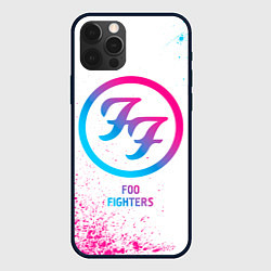 Чехол для iPhone 12 Pro Max Foo Fighters neon gradient style, цвет: 3D-черный