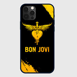 Чехол iPhone 12 Pro Max Bon Jovi - gold gradient