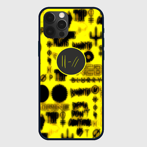 Чехол iPhone 12 Pro Max Twenty one pilots logobombing / 3D-Черный – фото 1