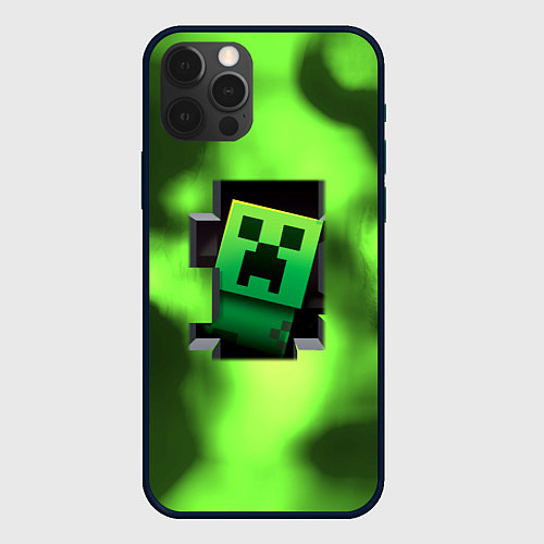 Чехол iPhone 12 Pro Max Creeper acid / 3D-Черный – фото 1