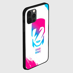 Чехол для iPhone 12 Pro Max David Bowie neon gradient style, цвет: 3D-черный — фото 2