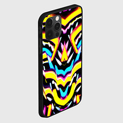 Чехол для iPhone 12 Pro Max Abstract mirrow pattern - neural network, цвет: 3D-черный — фото 2