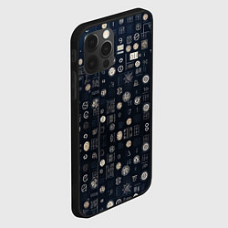 Чехол для iPhone 12 Pro Max Загадка ребус из цифр и знаков, цвет: 3D-черный — фото 2