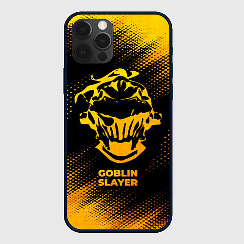 Чехол iPhone 12 Pro Max Goblin Slayer - gold gradient / 3D-Черный – фото 1