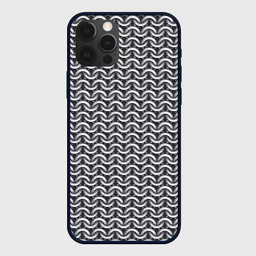 Чехол iPhone 12 Pro Max Кольчуга - доспехи - броня / 3D-Черный – фото 1