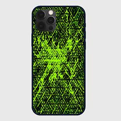 Чехол для iPhone 12 Pro Max Зелёная глитч инфекция, цвет: 3D-черный