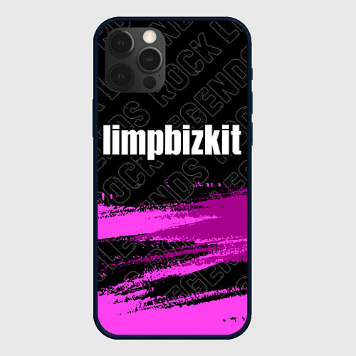 Чехол iPhone 12 Pro Max Limp Bizkit rock legends: символ сверху / 3D-Черный – фото 1