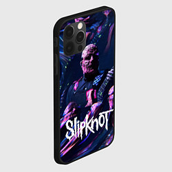 Чехол для iPhone 12 Pro Max Slipknot: guitar, цвет: 3D-черный — фото 2