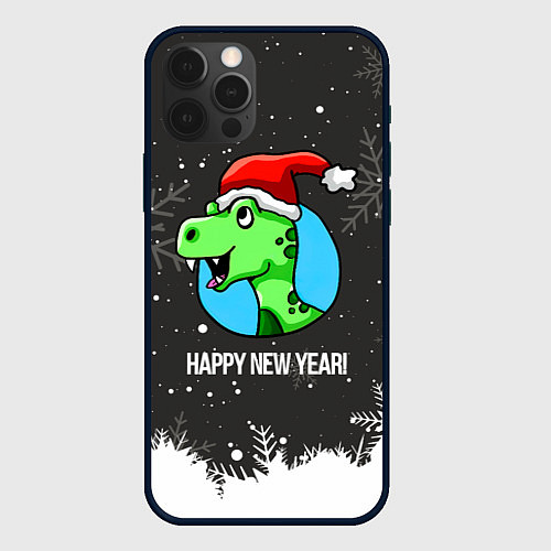 Чехол iPhone 12 Pro Max Happy new year 2024 / 3D-Черный – фото 1