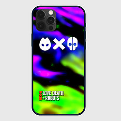 Чехол iPhone 12 Pro Max Love Death and Robots flame