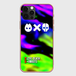 Чехол iPhone 12 Pro Max Love Death and Robots flame