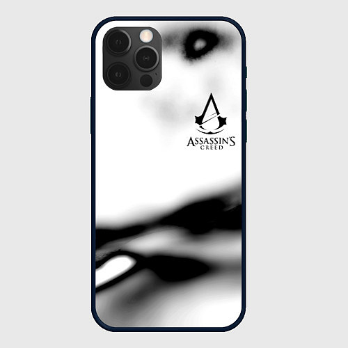 Чехол iPhone 12 Pro Max Assassins Creed logo texture / 3D-Черный – фото 1