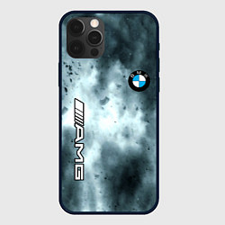 Чехол iPhone 12 Pro Max Bmw смок текстура