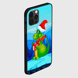Чехол для iPhone 12 Pro Max Дракон с подарком новый год, цвет: 3D-черный — фото 2